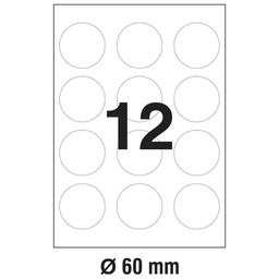 [000009891] Etikete ILK fi-60 mm pk100L Zweckform L3416-100