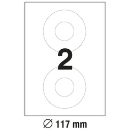 [000000689] Etikete ILK za CD/DVD fi-117mm classic size pk100L Zweckform L6043-100