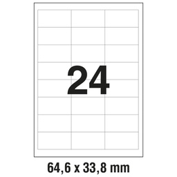 [000009996] Etikete ILK  64,6x33,8 mm pk100L Zweckform 3658