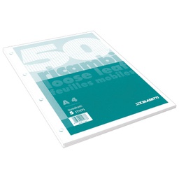 [000010444] Blok za mapu uložnu 4 rupe A4 karo 50L Blasetti bijeli