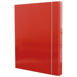 [000010699] Mapa s gumicom hrbat-30 mm A4 karton Fornax crvena