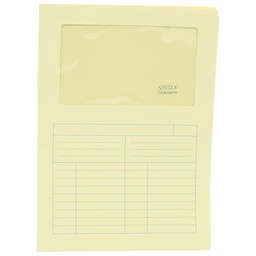 [000010729] Fascikl "L" papir s prozorom A4 pk50 Sintex Blasetti F13Ž žuti