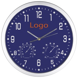 [900000118] Sat zidni s vlagomjerom i termometrom plavi