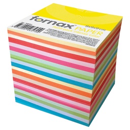 [000012281] Papir za kocku 9x9x9 cm ljepljeni Fornax intenzivne i pastelne boje sortirano