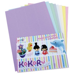 [000012445] Papir ukrasni rebrasti A4 pk8 Hachigo