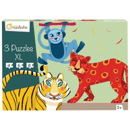 [000013049] Igračka puzzle XL(3 komada-životinje iz džungle) Avenue Mandarine Clairefontaine PU012O!!