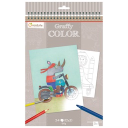 [000013090] Bojanka A4 24L Small cars Avenue Mandarine Clairefontaine GY020O!!