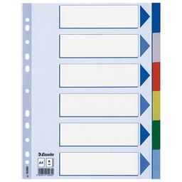 [000013393] Pregrada plastična A4 kolor  6listova Esselte 15260!!