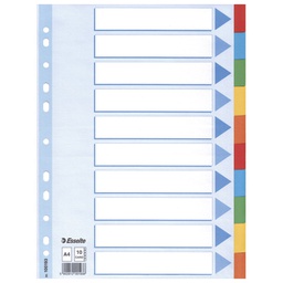 [000013497] Pregrada kartonska A4 kolor 10listova Esselte 100193