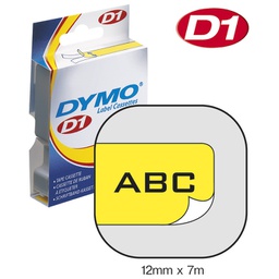 [000013505] Vrpca D1 12 mmx7m Dymo 45018 crno-žuta