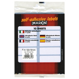 [000013925] Etikete slep  52x18 mm pk10L Markin 10036 blister