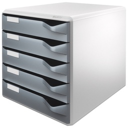 [000013945] Kutija s  5 ladica Post set Leitz 52800089 siva
