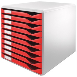[000013948] Kutija s 10 ladica Form set Leitz 52810025 crvena