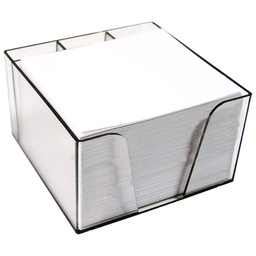 [000000887] Blok kocka pvc 10x8,5x6 cm s papirom bijelim Elisa