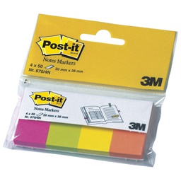[000014140] Zastavica 20x38mm 4bojex50L papir Post-it 3M.670/4N blister!!