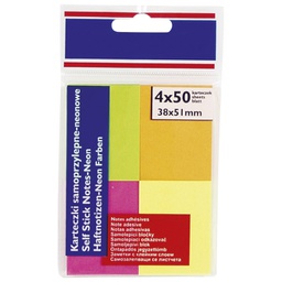 [000014184] Blok samoljepljiv  38x51 mm 4x50L Donau 7578001PL-99 neon blister