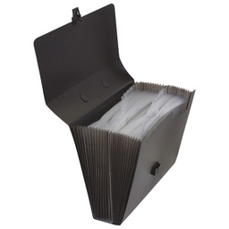 [000014219] Torba za kućni budžet 26 pregrada s kopčom pp Donau 8558001PL-01 crna