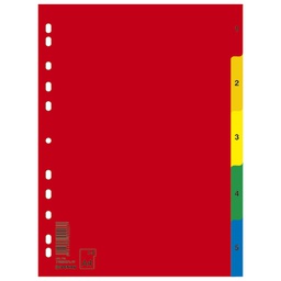 [000014243] Pregrada plastična A4 brojevi 1- 5 kolor Donau 7708095PL-99
