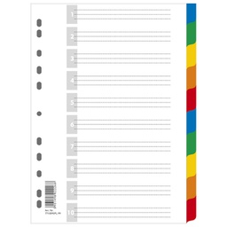 [000014244] Pregrada plastična A4 kolor 10listova Donau 7710095PL-99