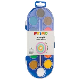 [000000118] Boja vodena fi 30 mm 12boja+kist Primo 112A12SG blister