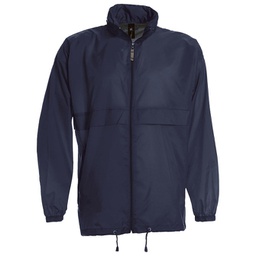 [900000587] Vjetrovka s kapuljačom zip unisex B&C Sirocco tamnoplava 3XL