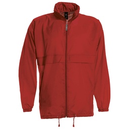 [900000589] Vjetrovka s kapuljačom zip unisex B&C Sirocco crvena M