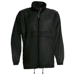 [900000593] Vjetrovka s kapuljačom zip unisex B&C Sirocco crna S