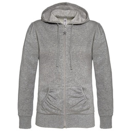 [900000964] Majica dugi rukavi ženska zip B&C Wonder 280g svijetlo siva XS!!
