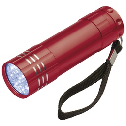 [900001263] Svjetiljka ručna  9 LED metalna Montagris crvena