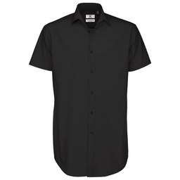 [900001708] Košulja muška kratki rukavi B&C Black Tie 135g crna S!!