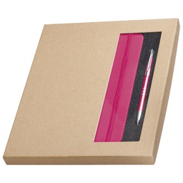 [900001808] Notes 13x21cm+olovka kemijska u eko pakiranju rozi!!