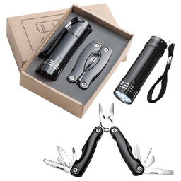 [900002131] Svjetiljka ručna  9 LED+kliješta Oakland crna