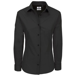 [900002250] Košulja ženska dugi rukavi B&C Heritage 125g crna 2XL
