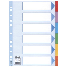 [000001083] Pregrada kartonska A4 kolor  6listova Esselte 100192