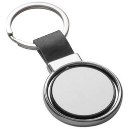 [900002668] Privjesak za ključeve metalni - umjetna koža crni