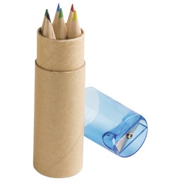 [900002678] Boje drvene   6boja kratke+šiljilo plave