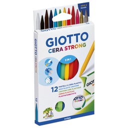 [000017598] Boje voštane 12boja kartonska kutija Cera Strong+šiljilo+gumica Fila 281800 blister!!