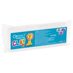 [000018078] Plastelin 550g + plastični nožić Connect bijeli