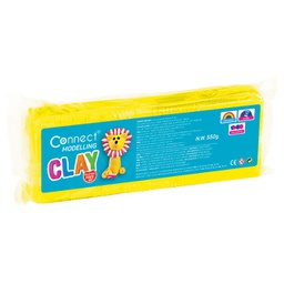 [000018079] Plastelin 550g + plastični nožić Connect žuti