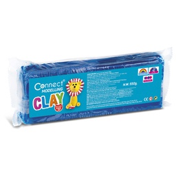 [000018082] Plastelin 550g + plastični nožić Connect plavi