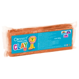 [000018084] Plastelin 550g + plastični nožić Connect smeđi