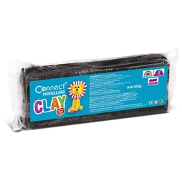 [000018085] Plastelin 550g + plastični nožić Connect crni