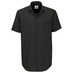 [900003296] Košulja muška kratki rukavi B&C Heritage 125g crna 3XL!!