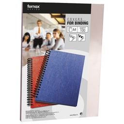 [000001156] Korice za spiralni uvez 180my pvc A4 pk100 Fornax prozirne