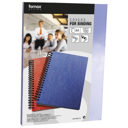 [000001157] Korice za spiralni uvez 180my pvc A4 pk100 Fornax plave