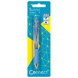 [000018681] Olovka kemijska trobojna Connect sortirano blister