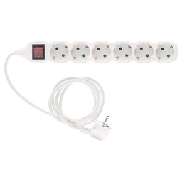 [000018692] Kabel produžni s prekidačem 6rupa/3m Entac bijeli blister!!