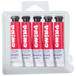 [000018843] Boja tempera 12 ml aluminijska tuba pk5 Primo 440TRA310 crvena karmin blister