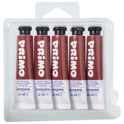 [000018847] Boja tempera 12 ml aluminijska tuba pk5 Primo 440TRA730 smeđa blister