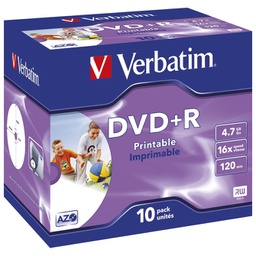 [000019002] DVD+R 4,7/120 16x JC printable Verbatim 43508!!